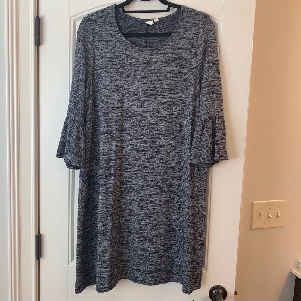 Heathered Navy Swing Dress